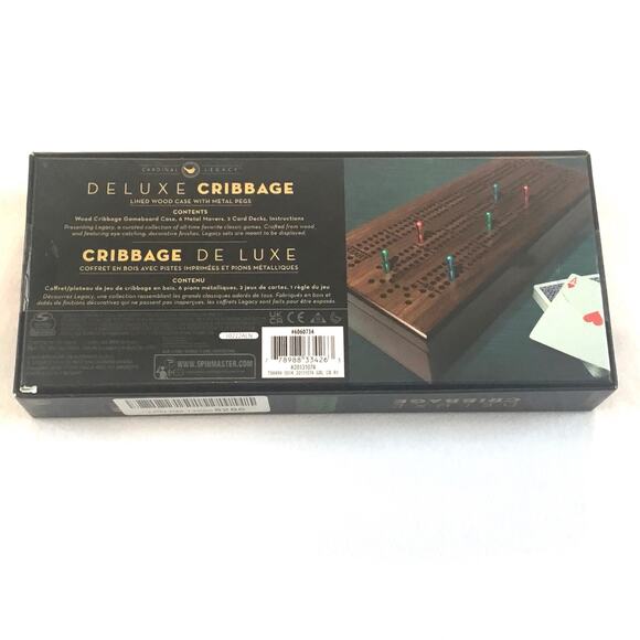 Cribbage Game New in Box Deluxe Cardinal Legacy 2-4 Players - Picture 2 of 5